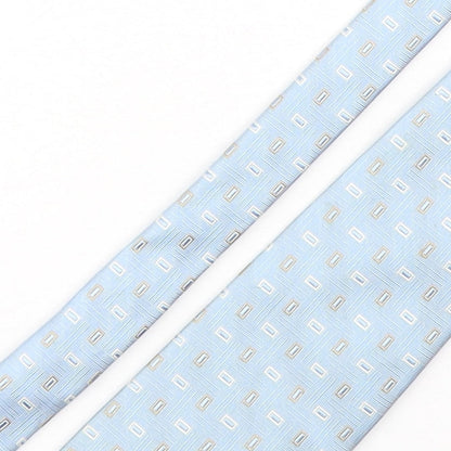 NEXT Mens Blue Polka Dot Silk Pointed Tie One Size