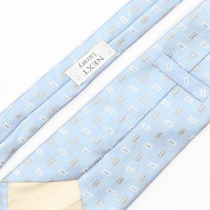 NEXT Mens Blue Polka Dot Silk Pointed Tie One Size