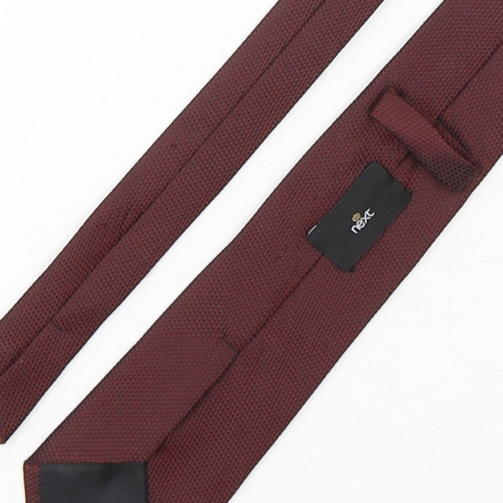 NEXT Mens Red Grenadine Polyester Pointed Tie One Size