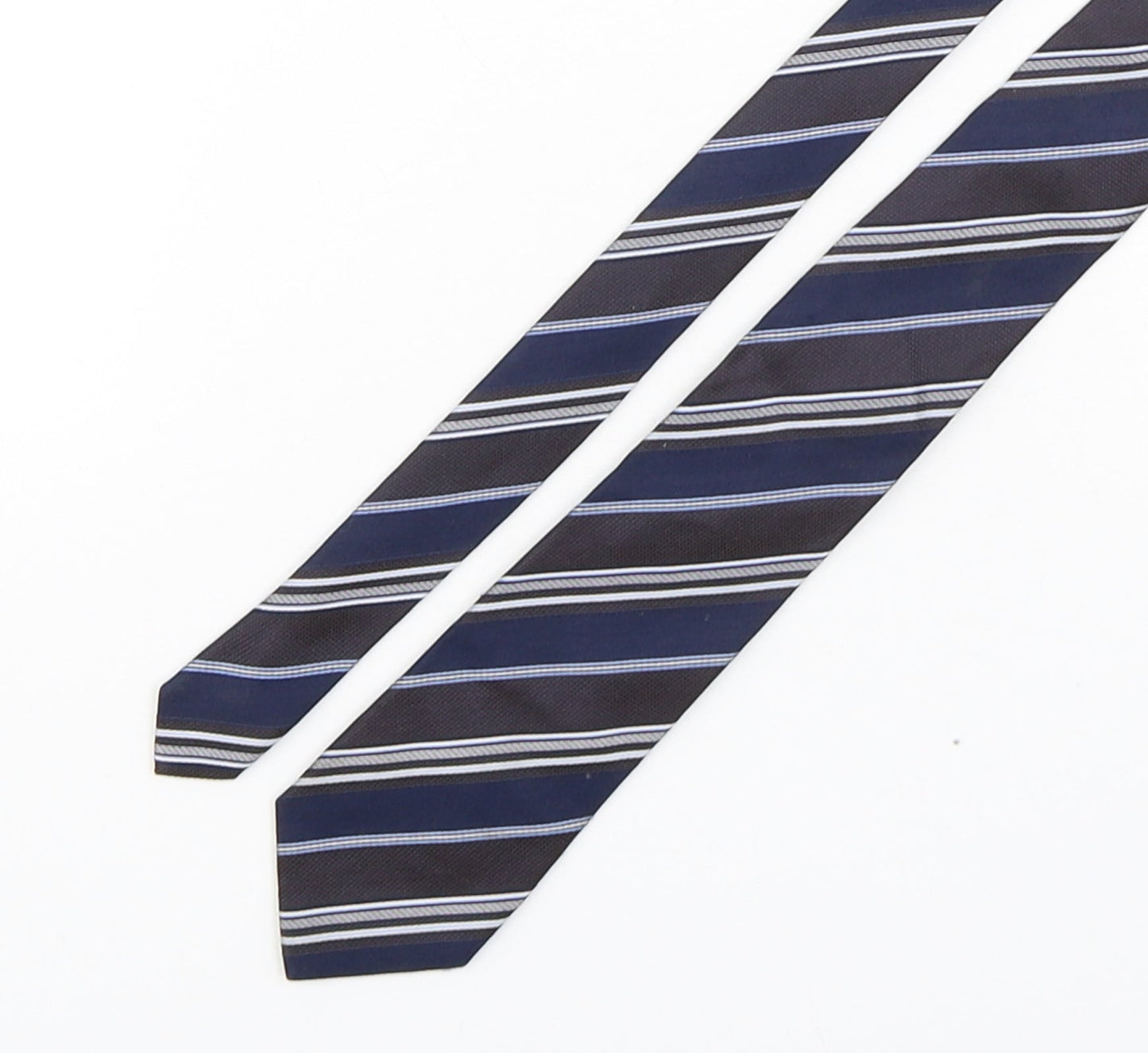 Michelsons Mens Multicoloured Striped Silk Pointed Tie One Size