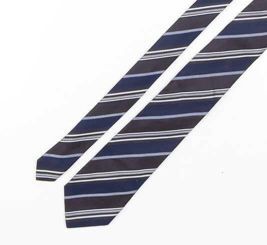 Michelsons Mens Multicoloured Striped Silk Pointed Tie One Size