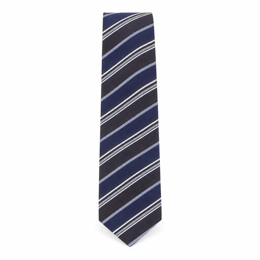 Front view of Michelsons men’s multicoloured striped silk pointed tie one size