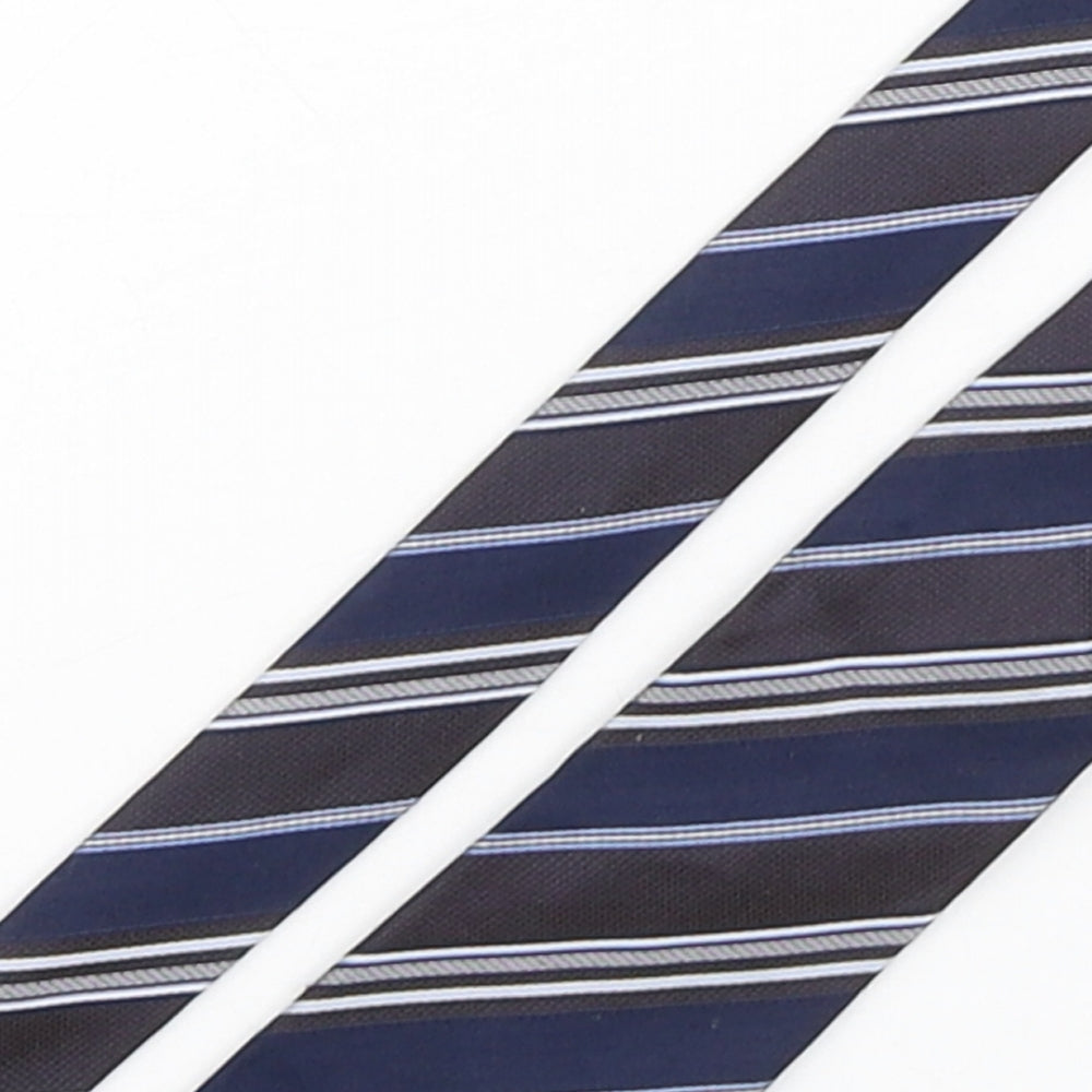 Michelsons Mens Multicoloured Striped Silk Pointed Tie One Size