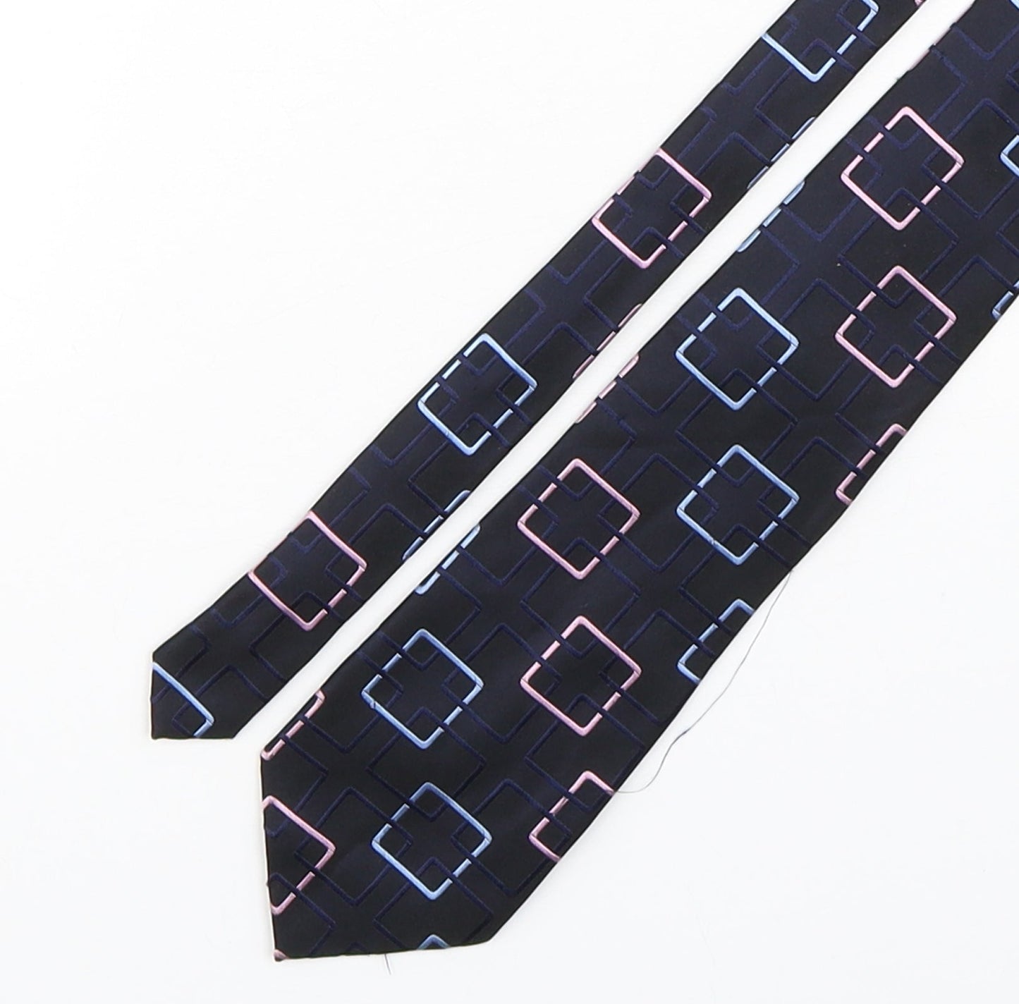 Racing Green  Mens Multicoloured Geometric Silk Pointed Tie One Size