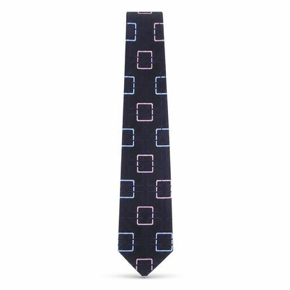 Mens Racing Green Multicoloured Geometric  Pointed Tie