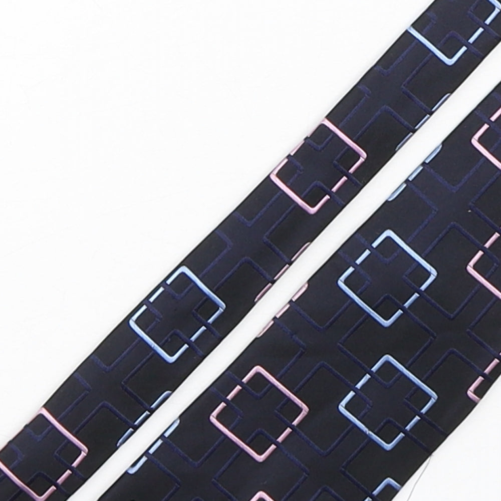 Racing Green  Mens Multicoloured Geometric Silk Pointed Tie One Size