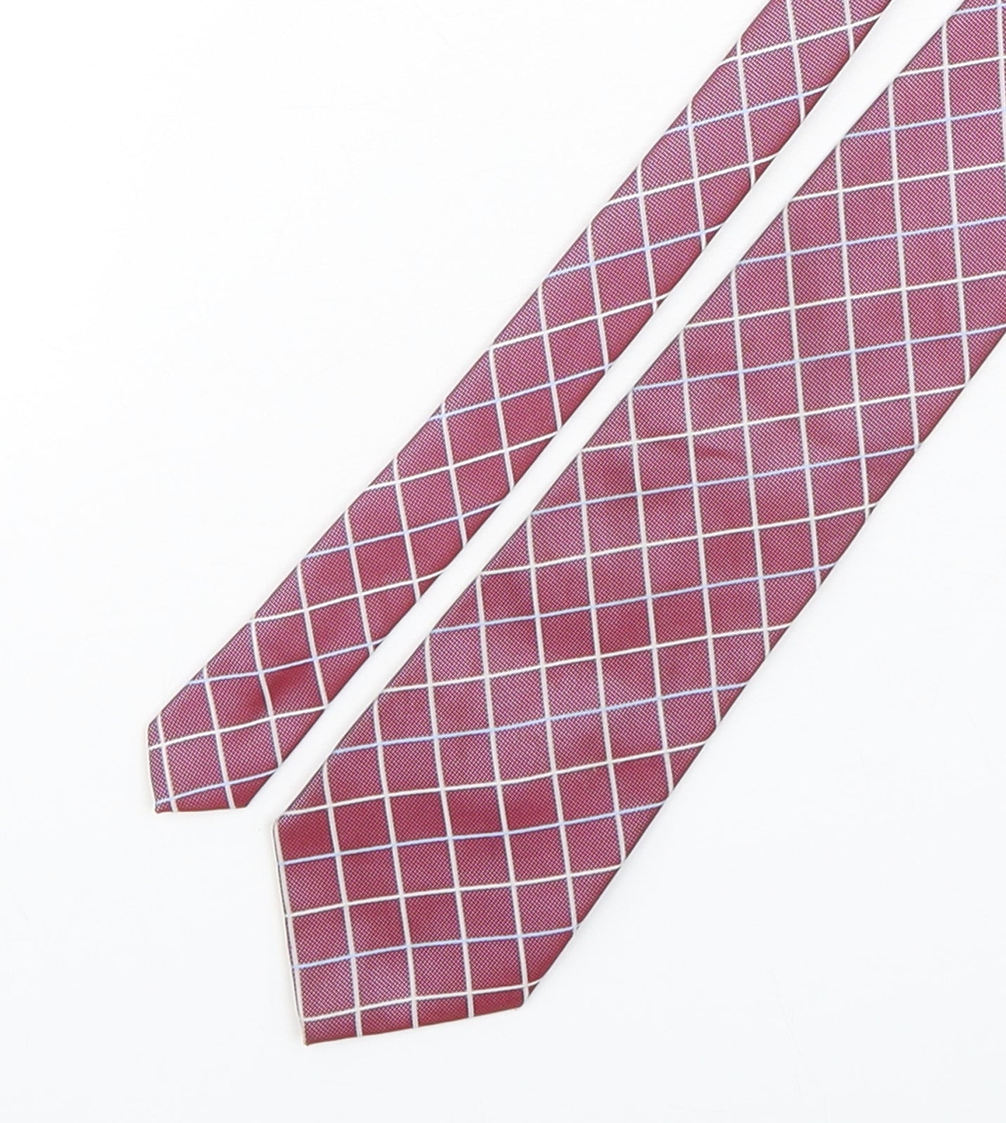 Marks and Spencer Mens Multicoloured Plaids & Checks Polyester Pointed Tie One Size