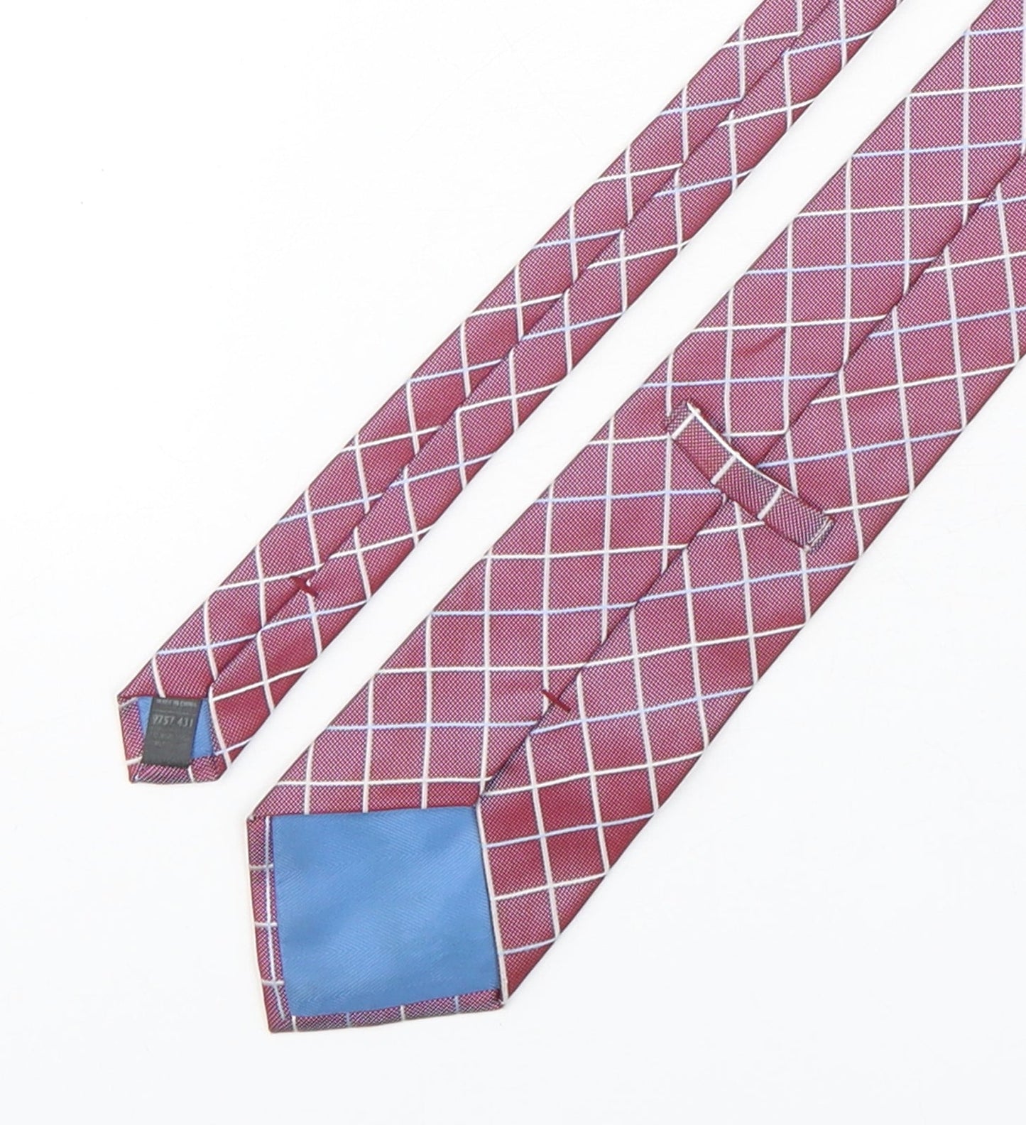 Marks and Spencer Mens Multicoloured Plaids & Checks Polyester Pointed Tie One Size