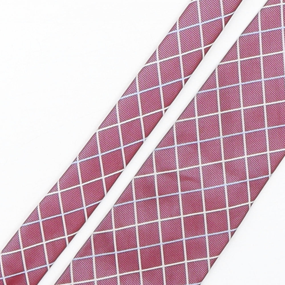 Marks and Spencer Mens Multicoloured Plaids & Checks Polyester Pointed Tie One Size