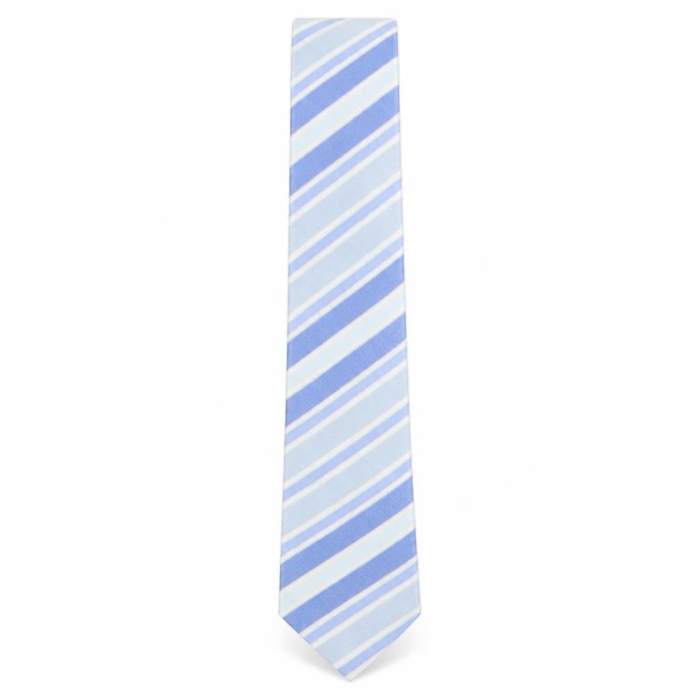 Mens Autograph Blue Striped  Pointed Tie
