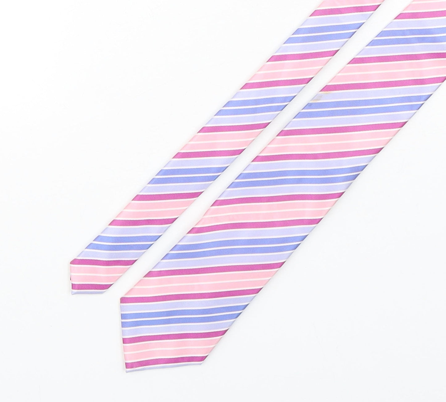 Marks and Spencer Mens Multicoloured Striped Polyester Pointed Tie One Size