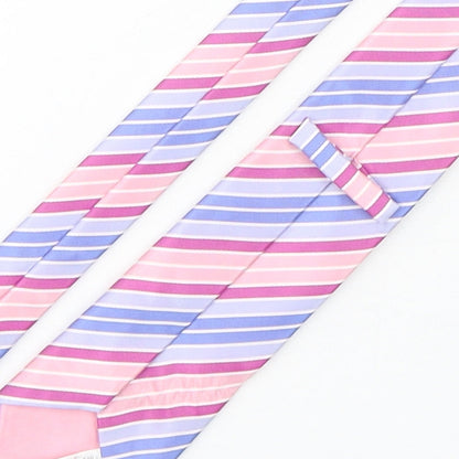 Marks and Spencer Mens Multicoloured Striped Polyester Pointed Tie One Size