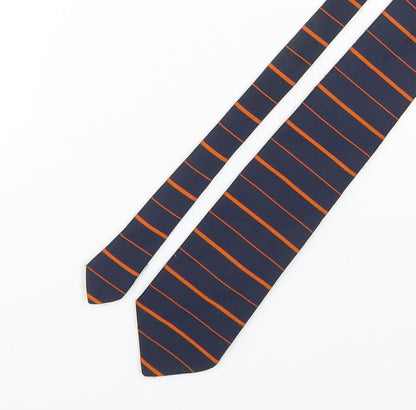 Jacques Estier  Mens Multicoloured Striped Polyester Pointed Tie One Size