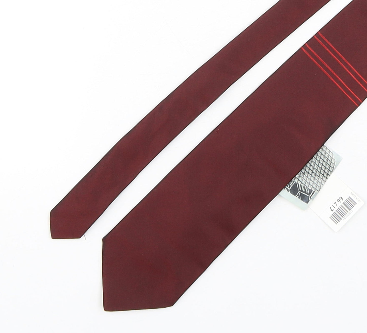 NEXT Mens Red  Silk Pointed Tie One Size