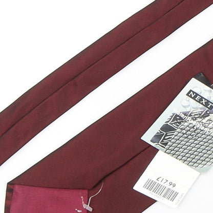 NEXT Mens Red  Silk Pointed Tie One Size