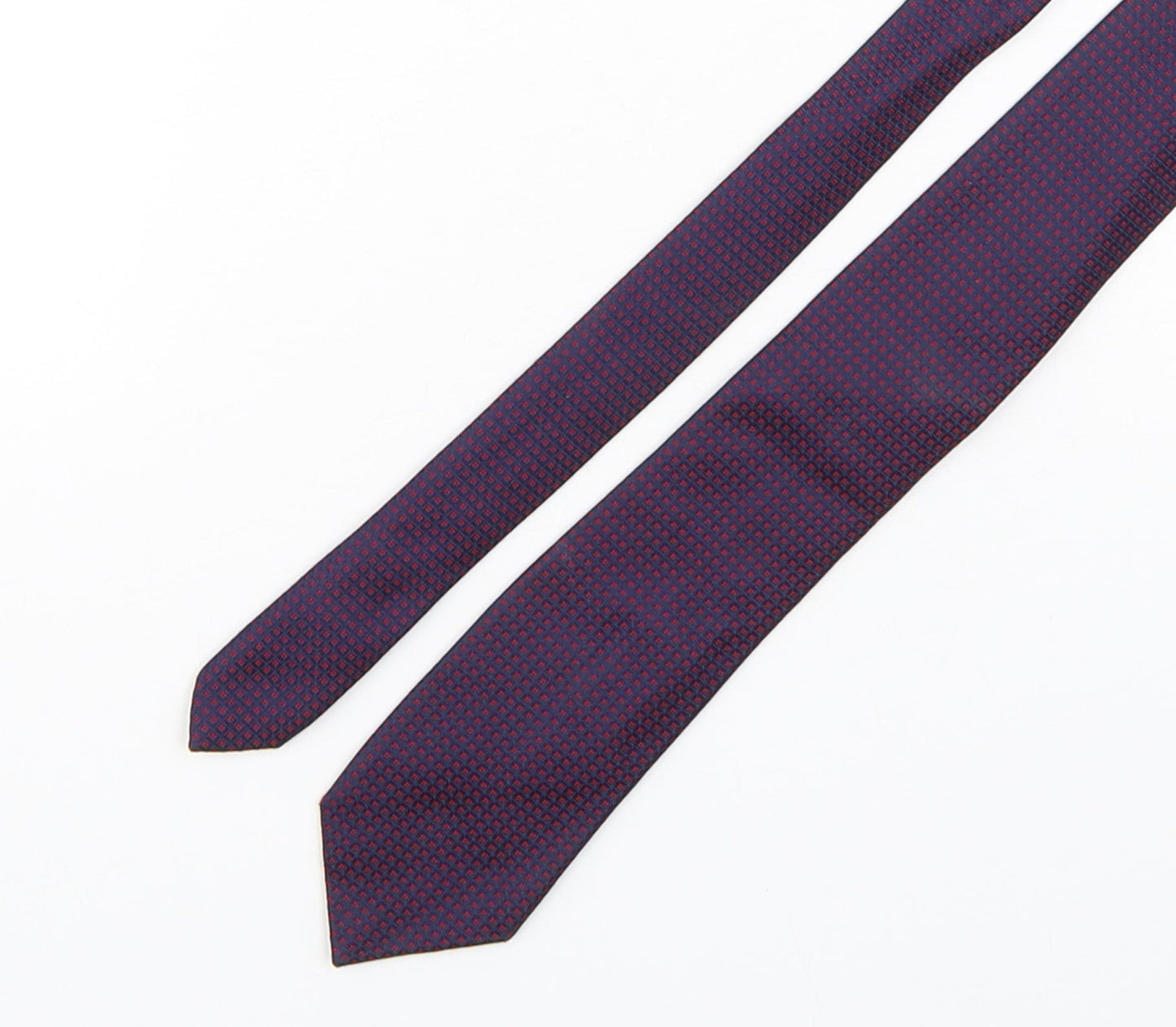 PINK Mens Multicoloured Plaids & Checks Silk Pointed Tie One Size