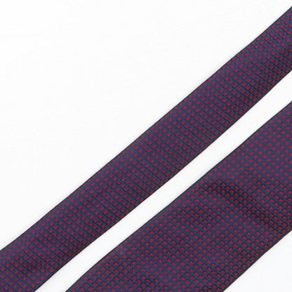 PINK Mens Multicoloured Plaids & Checks Silk Pointed Tie One Size