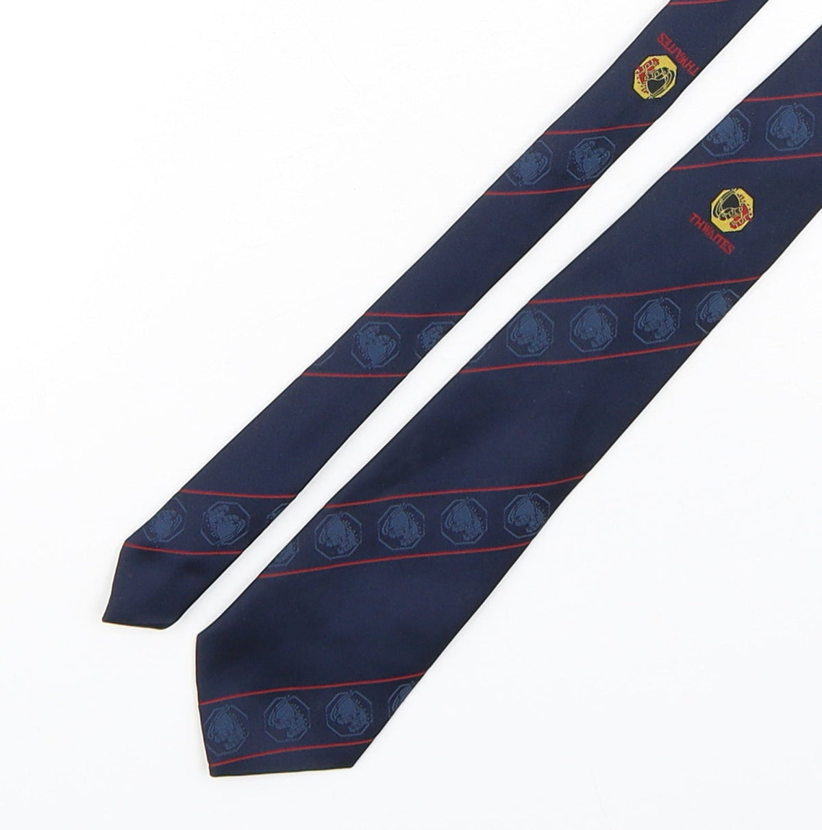 Additional front view of Concept men’s multicoloured striped polyester pointed tie one size