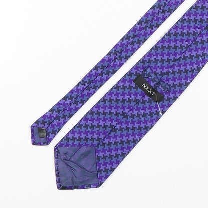 NEXT Mens Multicoloured Geometric Silk Pointed Tie One Size
