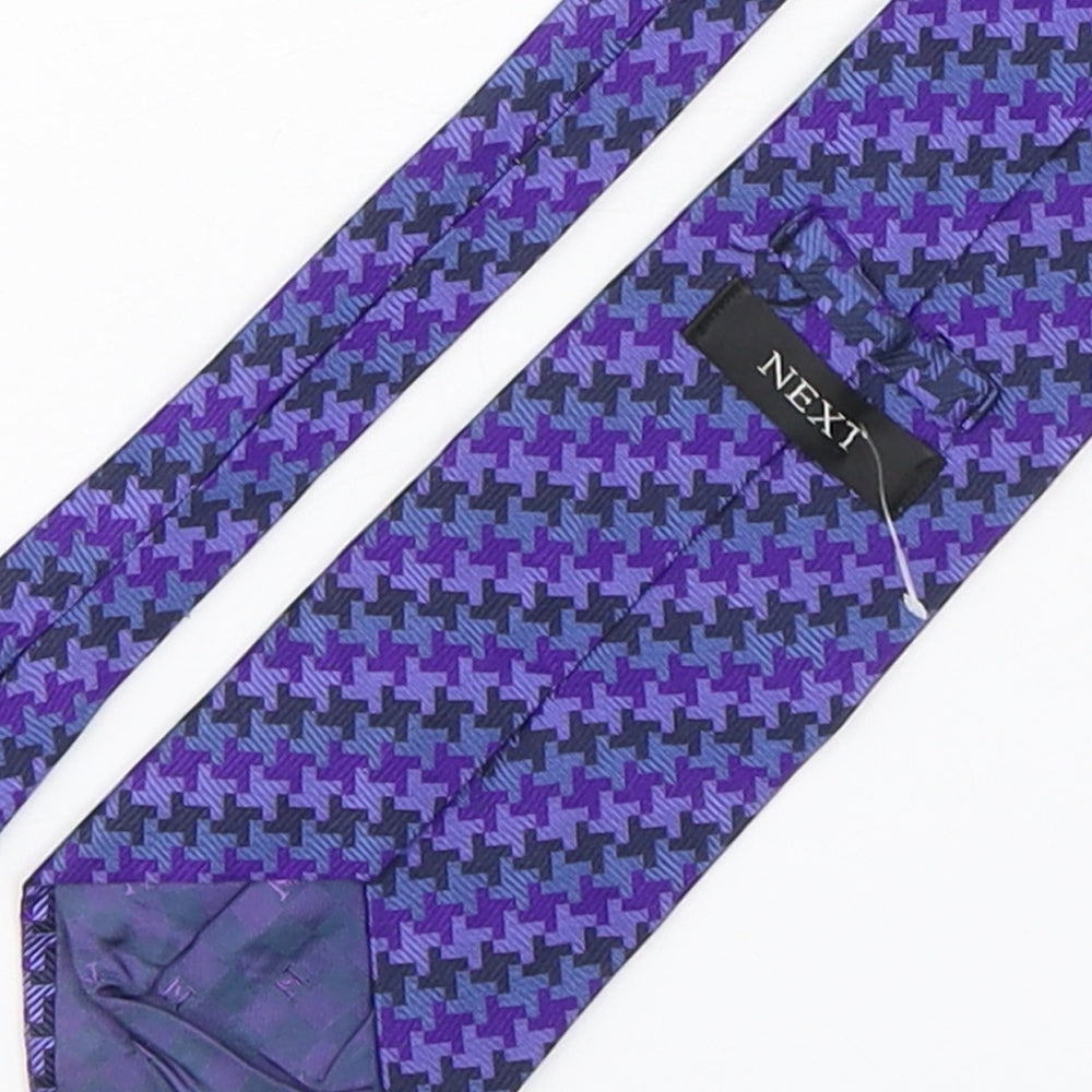 NEXT Mens Multicoloured Geometric Silk Pointed Tie One Size