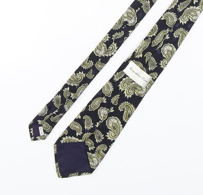 George Arthur Dunn Mens Multicoloured Paisley Silk Pointed Tie One Size