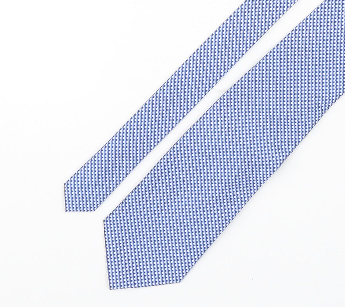 Additional front view of Loding men’s blue plaids & checks silk pointed tie one size
