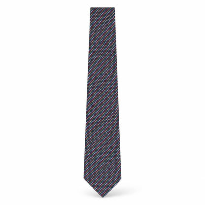 Front view of Enrico Rossini men’s multicoloured plaids & checks polyester pointed tie one size