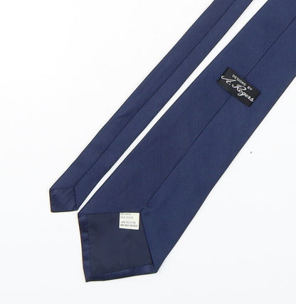 A Rodgers Mens Blue Geometric Polyester Pointed Tie One Size - New Orleans