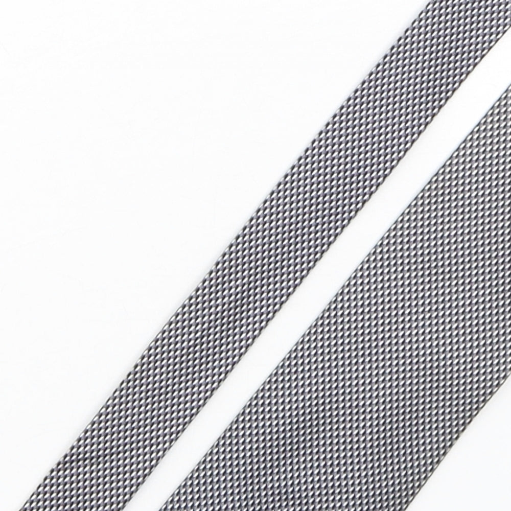 PreWorn  Mens Grey Geometric Silk Pointed Tie One Size