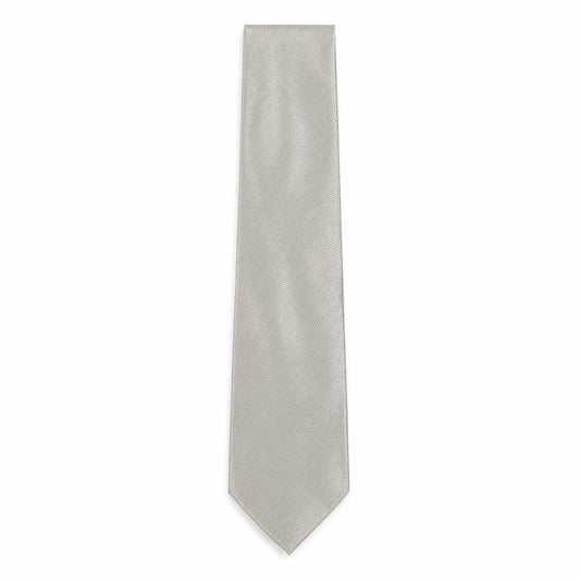 Front view of Next men’s grey geometric polyester pointed tie one size