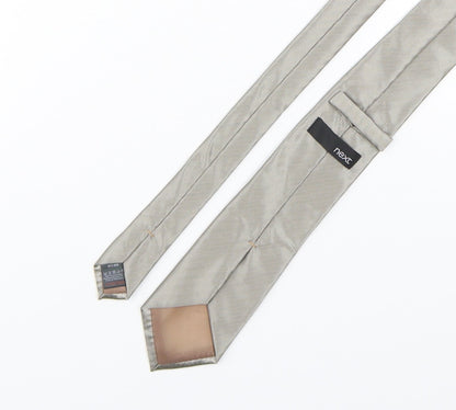 NEXT Mens Grey Geometric Polyester Pointed Tie One Size