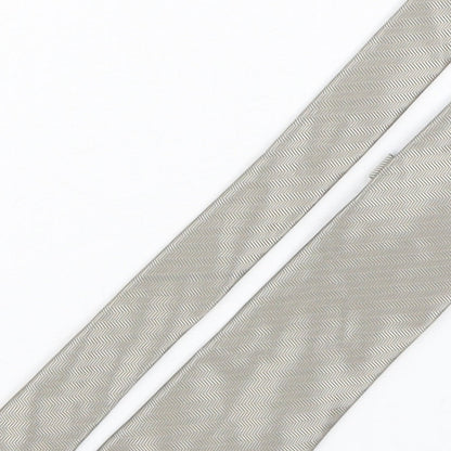 NEXT Mens Grey Geometric Polyester Pointed Tie One Size