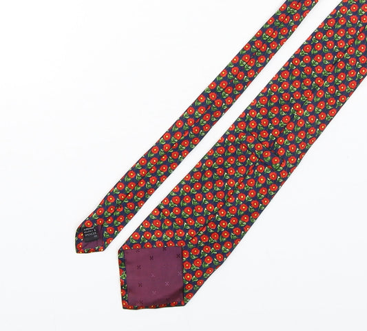 Marks and Spencer Mens Multicoloured Floral Silk Pointed Tie One Size