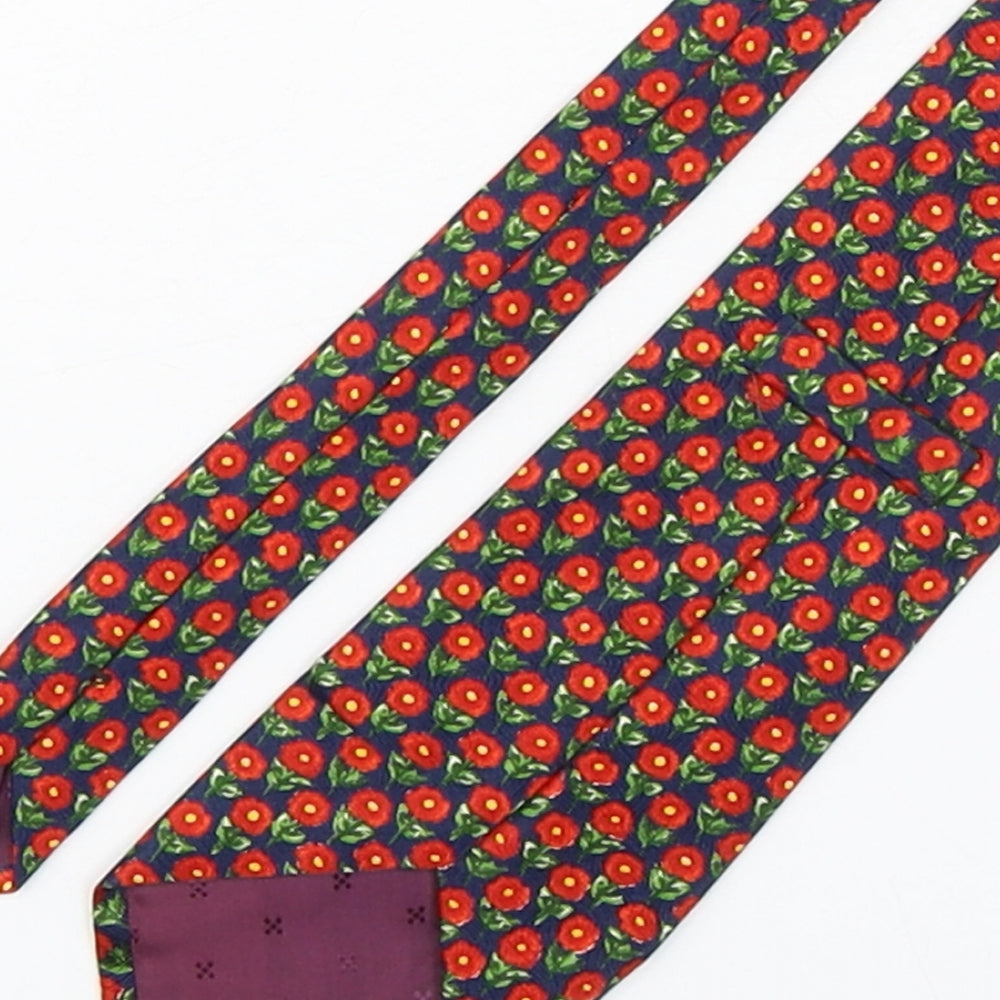 Marks and Spencer Mens Multicoloured Floral Silk Pointed Tie One Size
