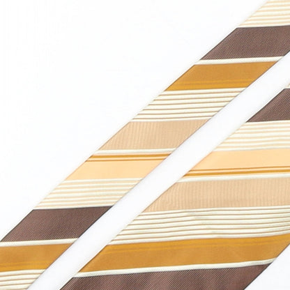 Greenwoods Mens Multicoloured Striped Polyester Pointed Tie One Size