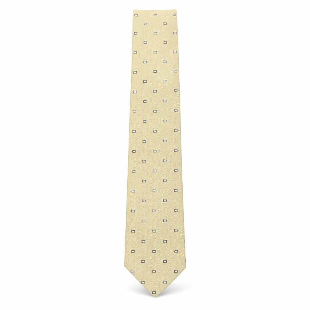 Mens soprano Beige Polka Dot  Pointed Tie