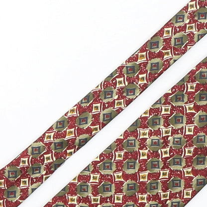 Marks and Spencer Mens Multicoloured Geometric Silk Pointed Tie One Size