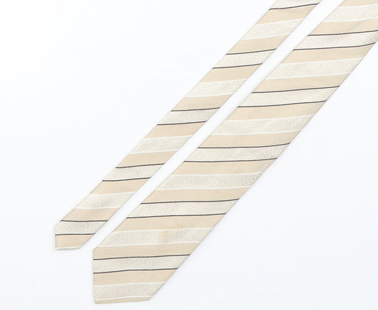 Racing Green  Mens Multicoloured Striped Silk Pointed Tie One Size