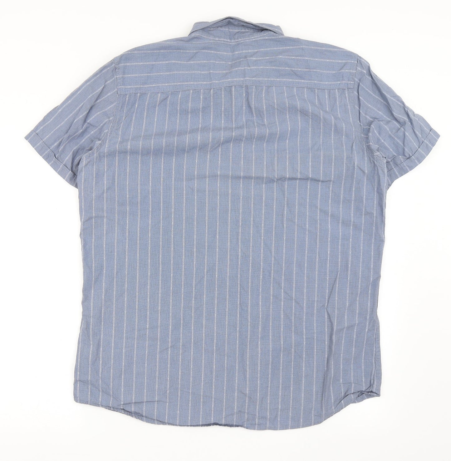 Mens UK Size XL Marc Anthony Blue  Button-Up Short Sleeve Casual Shirt