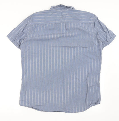 Mens UK Size XL Marc Anthony Blue  Button-Up Short Sleeve Casual Shirt
