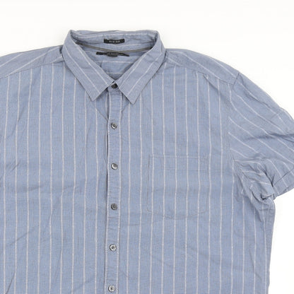 Mens UK Size XL Marc Anthony Blue  Button-Up Short Sleeve Casual Shirt