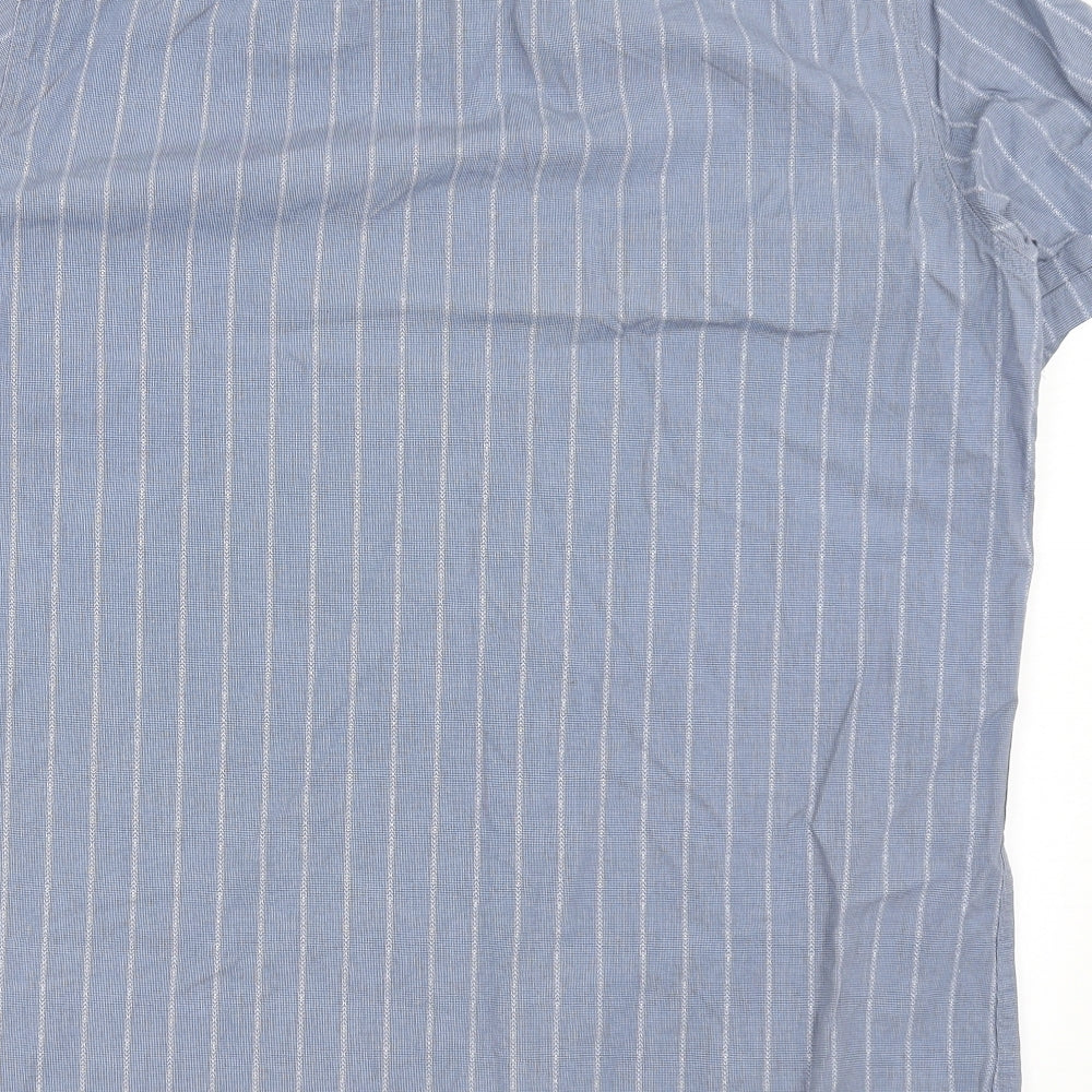 Mens UK Size XL Marc Anthony Blue  Button-Up Short Sleeve Casual Shirt