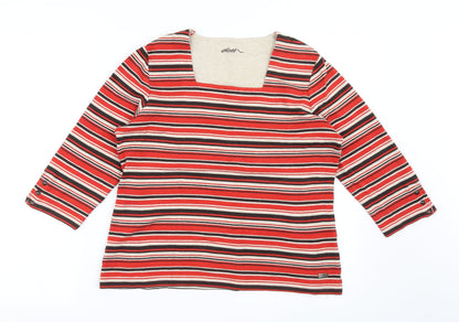 Womens UK Size 12 DASH Red Basic T-Shirt