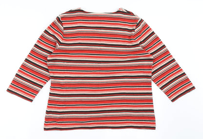 Womens UK Size 12 DASH Red Basic T-Shirt