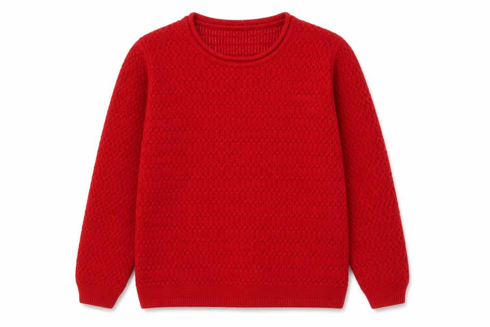 Womens UK Size M Isle Essentials Red Pullover Jumper