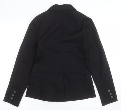 New Look Womens Black  Cotton Jacket Blazer Size 10
