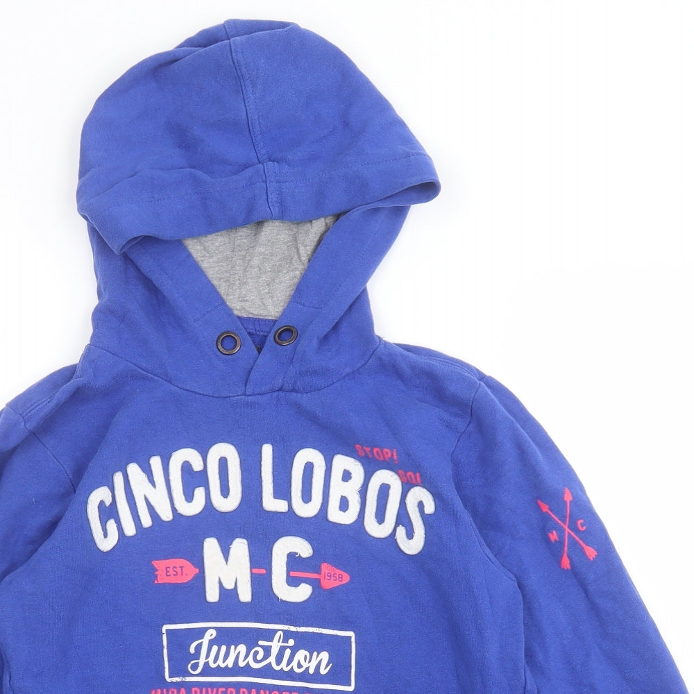 H&M Boys Blue  Cotton Pullover Hoodie Size 9-10 Years   - CINCO LOBOS JUNCTION