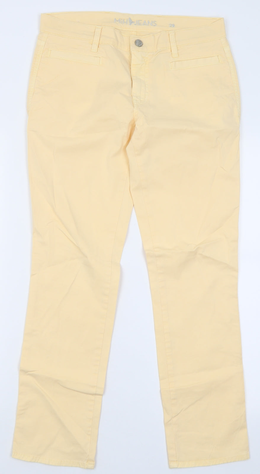 MiH Jeans Womens Orange  Cotton Cropped Jeans Size 28 L28 in Regular Button