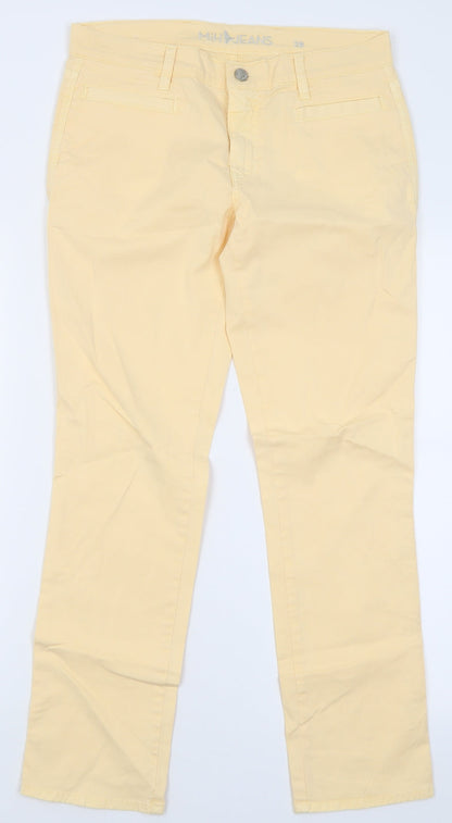 MiH Jeans Womens Orange  Cotton Cropped Jeans Size 28 L28 in Regular Button