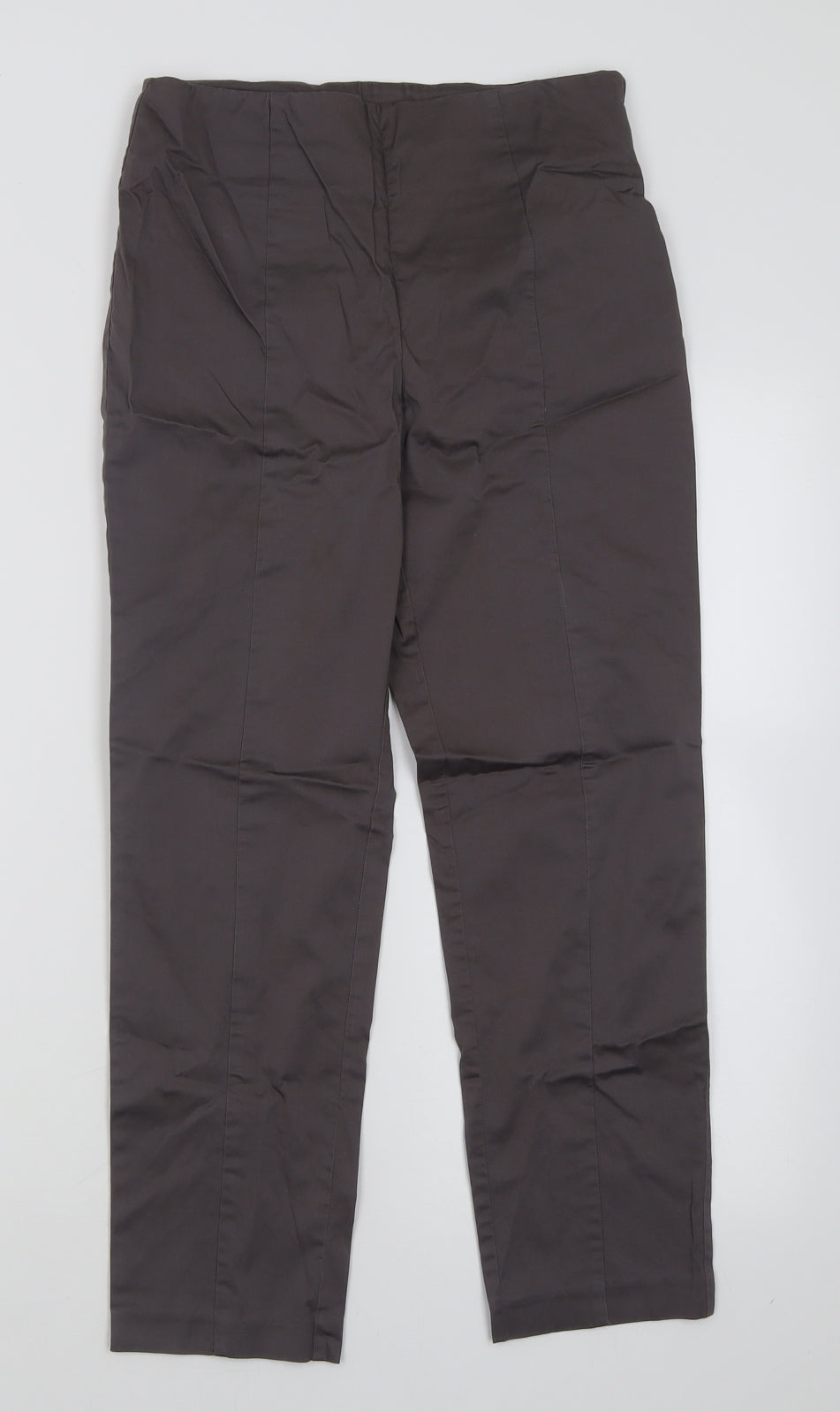 Womens UK Size 8 H&M Regular Fit Cropped Grey Trousers